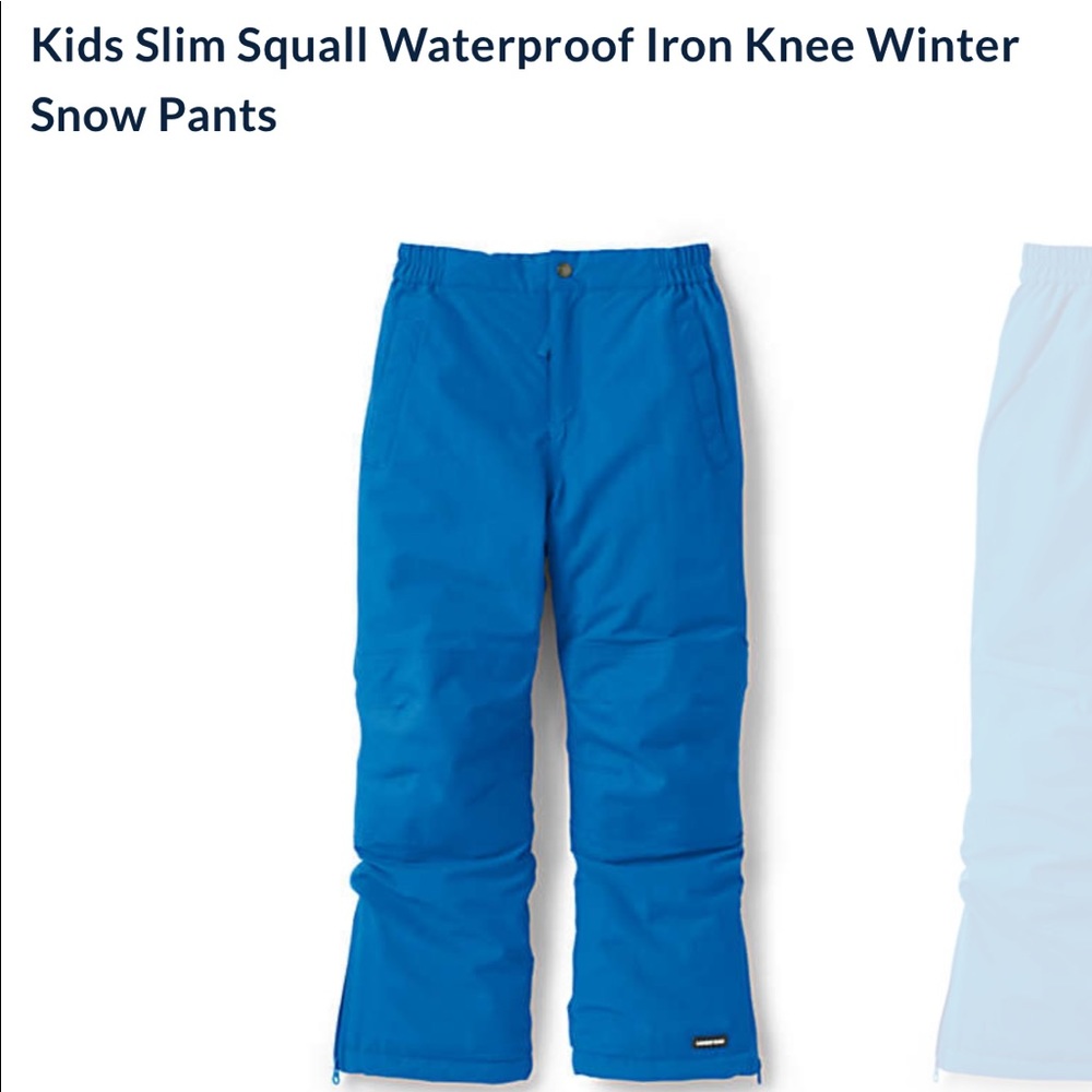 Lands’ End Kids The Squall Snow Pants 3T Blue